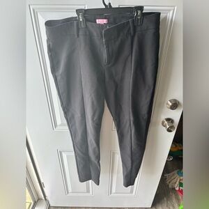 Lilly Pulitzer Pants Womens 16 Pull-On Black Stretch Merrin High-Rise Office
